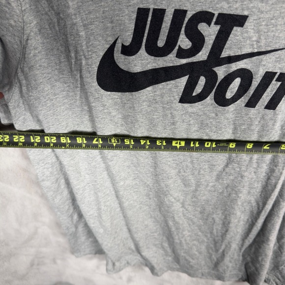 Nike Mens Just Do It T Shirt Gray Cotton Short Sleeve Graphic Tee XXL - Picture 4 of 5
